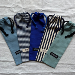 クジラ柄♡ストライプ3点セット ランチョンマット 給食袋 コップ袋