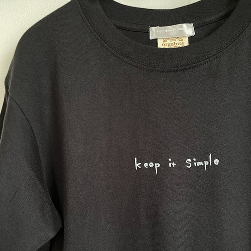 オーガニックコットンTシャツ keep it simple ブラック 黒T