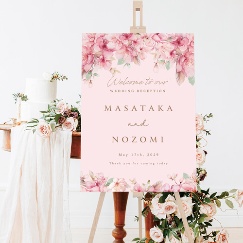 最短3日以内に発送可】SAKURA ウェルカムボード spring 春 桜 ポスター 
