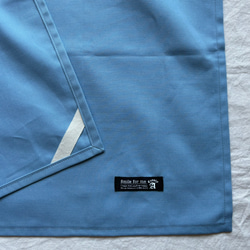 給食セット　ランチョンマット　ランチマット　40×60 くすみブルー　シンプル　無地　巾着袋 3枚目の画像