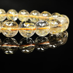 【キラキラ光る虹が美しい】現品一点物 ゴールドルチル ブレスレット 数珠 １０ミリ ３２ｇ ＧＫＲ４１ ギフトセット付 3枚目の画像