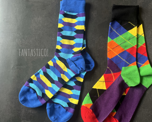 お得な2足セット❤️グラフィックメンズ靴下❤️スケーターソックス