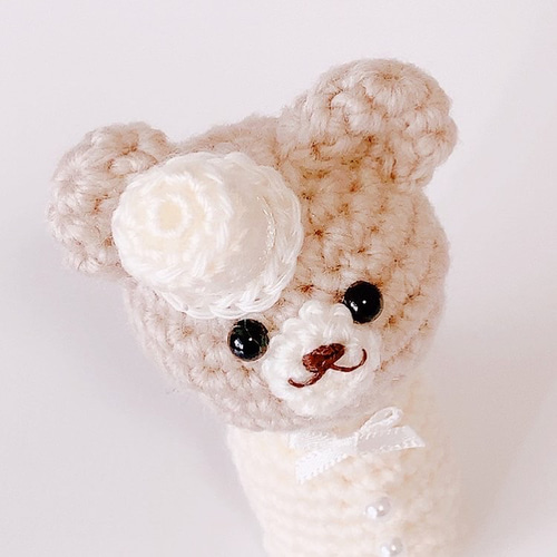 ミニウェディングベア フィンガーパペット あみぐるみ bleu-roi 通販