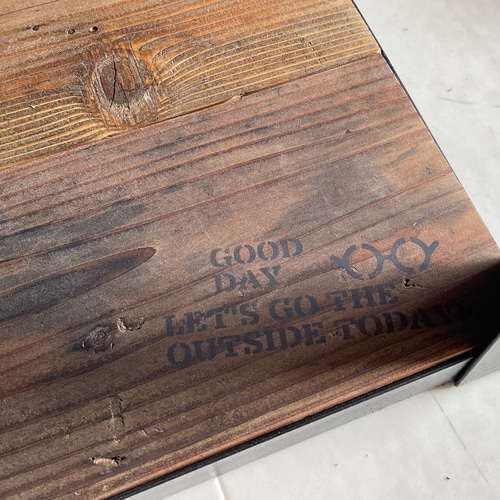 在庫あり即納TVボードアイアンステンシル足場板古材アップサイクル