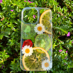 iPhone Xperia Galaxy 全機種対応 スマホケース 押し花ケース 人気 押し花 ❀ケース 花束 花物語 2枚目の画像