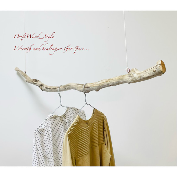 流木インテリア コブが味わいある大型流木のハンガーラック 北欧 衣装掛け ハンギング 吊り下げ ハンガーポール N1 5枚目の画像