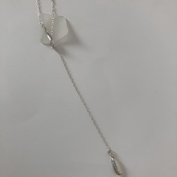 『一点物』silver製　流れる様な雫　大人のY字ネックレス　silver950 シルバーネックレス　オリジナル　ギフト 9枚目の画像
