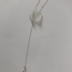 『一点物』silver製　流れる様な雫　大人のY字ネックレス　silver950 シルバーネックレス　オリジナル　ギフト 10枚目の画像