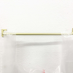 アイアンバー　φ9ｍｍ　L30cm　イエローゴールド　タオルハンガー　洋服掛け　インダストリアル 10枚目の画像