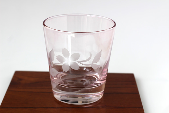-SAKURA- ピンクのグラス　ワケありな逸品 2枚目の画像