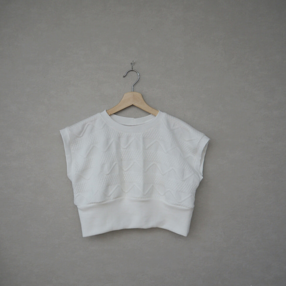 Quilt Knit 短款背心 ☆ Off-White 第3張的照片