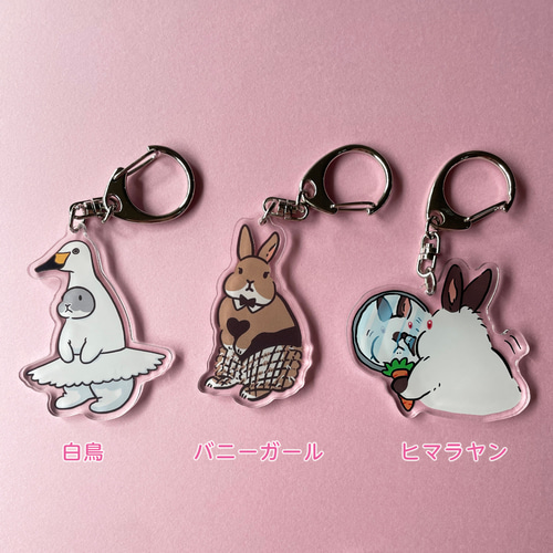 うさぎの変身シリーズ アクリルキーホルダー その他アクセサリー