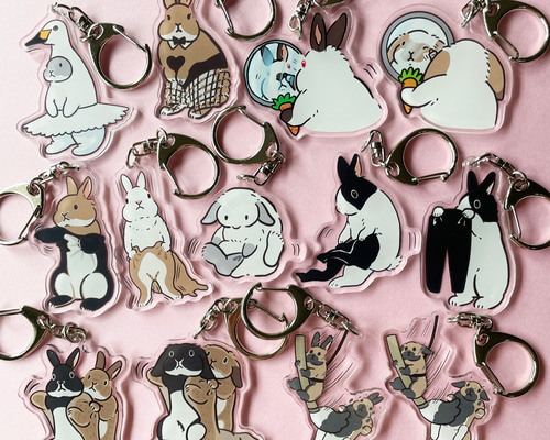 うさぎの変身シリーズ アクリルキーホルダー その他アクセサリー