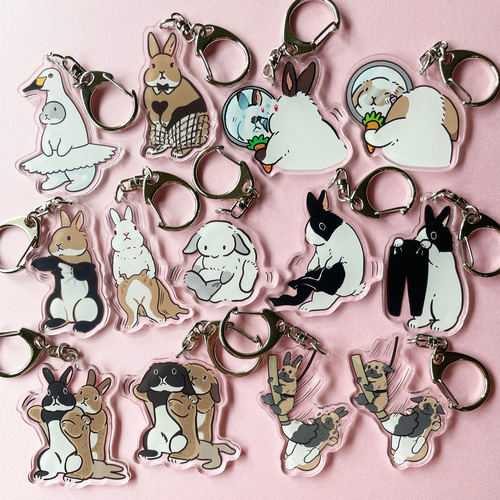 うさぎの変身シリーズ アクリルキーホルダー その他アクセサリー
