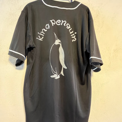 ペンギン柄　アスレチック　メンズ　ベースボールシャツ 3枚目の画像
