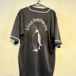 ペンギン柄　アスレチック　メンズ　ベースボールシャツ 4枚目の画像