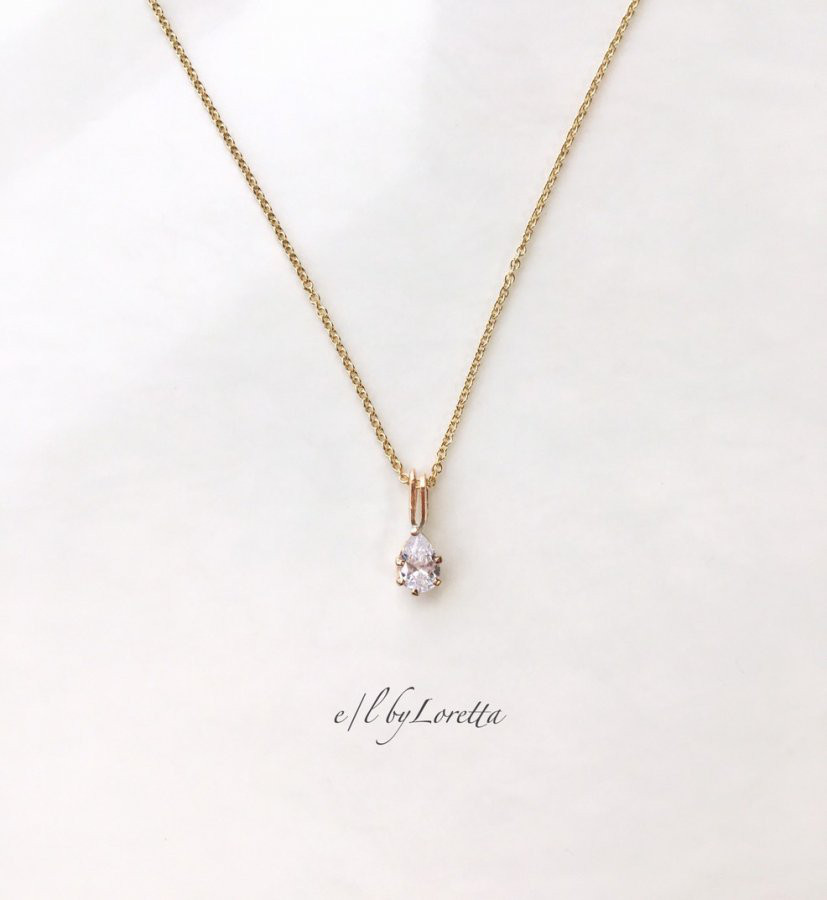 キュービックジルコニア 14kgf necklace