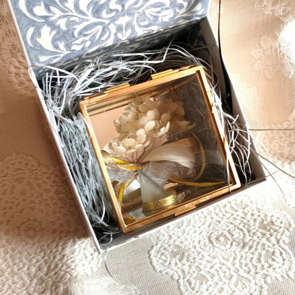 プレゼント　ジュエリーBOX化粧箱入り　イエロー・オレンジ　自分ご褒美　誕生日ギフト　お洒落収納　指輪スタンド 10枚目の画像