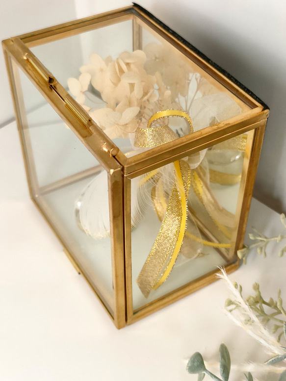 プレゼント　ジュエリーBOX化粧箱入り　イエロー・オレンジ　自分ご褒美　誕生日ギフト　お洒落収納　指輪スタンド 5枚目の画像