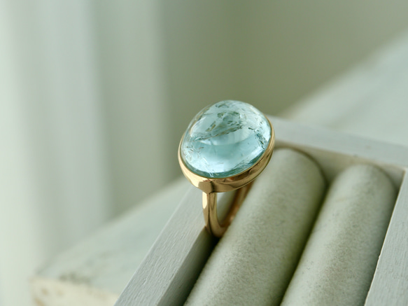 K10[人魚のaquamarine]アクアマリンring 2枚目の画像