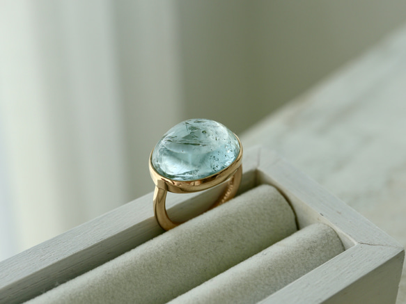 K10[人魚のaquamarine]アクアマリンring 10枚目の画像