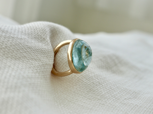 K10[人魚のaquamarine]アクアマリンring 3枚目の画像