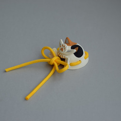 猫侍の猫耳兜（黒・白・ハチワレ・三毛）【受注製作】ご注文前にメッセージで納期をご確認ください 8枚目の画像