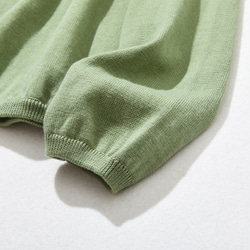「No.1」可靠 ♪ 幸福舒適簡約設計棉質開襟衫長袖淺綠色 230301-2 第6張的照片