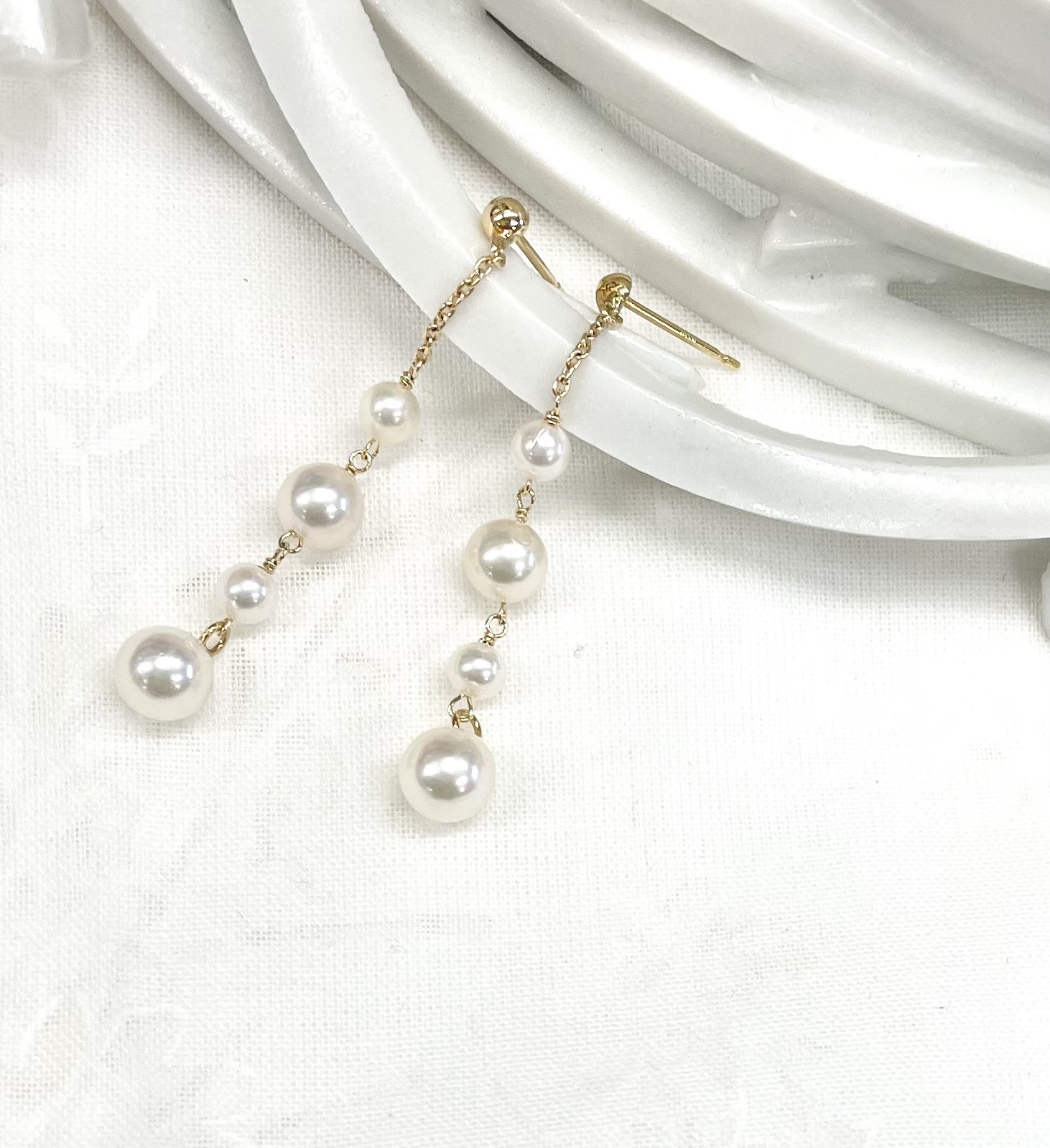 K18 アコヤパールピアス