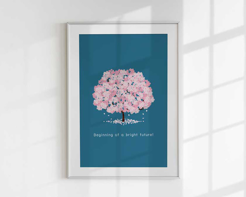 北欧　ポスター☺︎ Sunny Rise Geometric ジオメトリック モダンアート ミッド