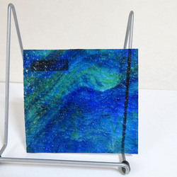 31 . ココモ・ブルー×グリーンのセット・ステンドグラス用ガラス（KG－338） 5枚目の画像