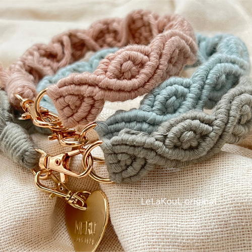 100%コットン♡首輪♡チョーカー♡お散歩♡ハンドメイド くすみカラーチョーカー 】 ｜ 軽量 約10g ( サンプル25cm