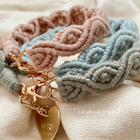 100%コットン♡首輪♡チョーカー♡お散歩♡ハンドメイド くすみカラーチョーカー 】 ｜ 軽量 約10g ( サンプル25cm