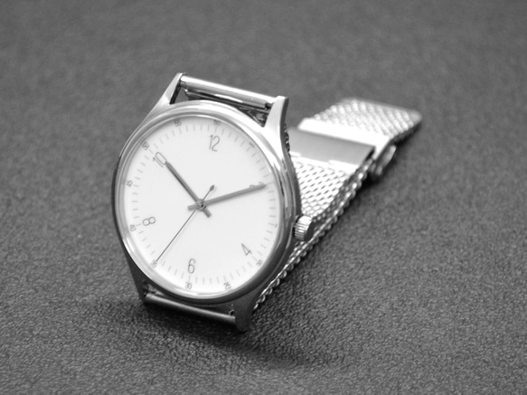 簡約手錶 大錶盤 數字 米蘭帶 男裝錶 全球免運 第6張的照片