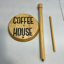 キッチンペーパーホルダー スタンド 縦型 新品 Coffee CAFE カフェ 2枚目の画像