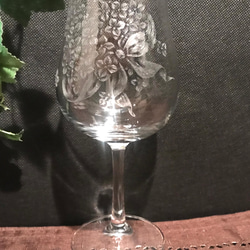 紫陽花ハンドメイド2024 紫陽花の花束のグラス〜手彫りガラス〜 15枚目の画像