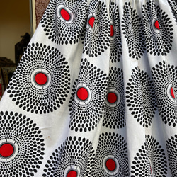 【訳あり】アフリカンスカート　アフリカ布　アフリカンファブリック　ギャザースカート　ふんわりスカート 1枚目の画像