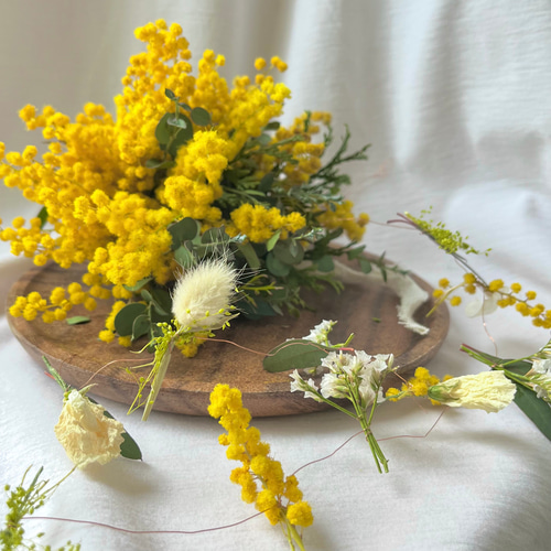 スワッグ(ミモザ&モビール) / ドライフラワー ミモザ フラワーモビール