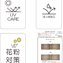 【SALE】花粉対策　撥水加工　UV対策　フードジップあき ブルゾン　機能性ライトアウター　23070 18枚目の画像