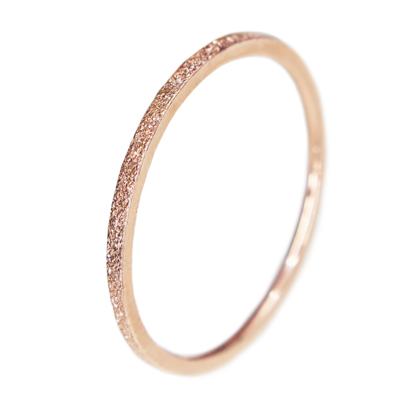 極細ラメリング ステンレス 指輪 華奢 上品 シンプル キラキラ  ピンクゴールド 細い 4枚目の画像