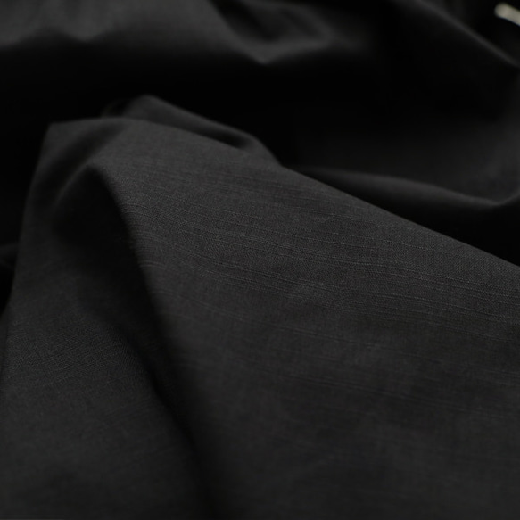 ⁑ラスト１　秋装い　ギマ擬麻コットン　バンド立襟カラー　隠しボタン　背中ギャザー　燕尾裾　ゆったりシャツ羽織るG65A 17枚目の画像