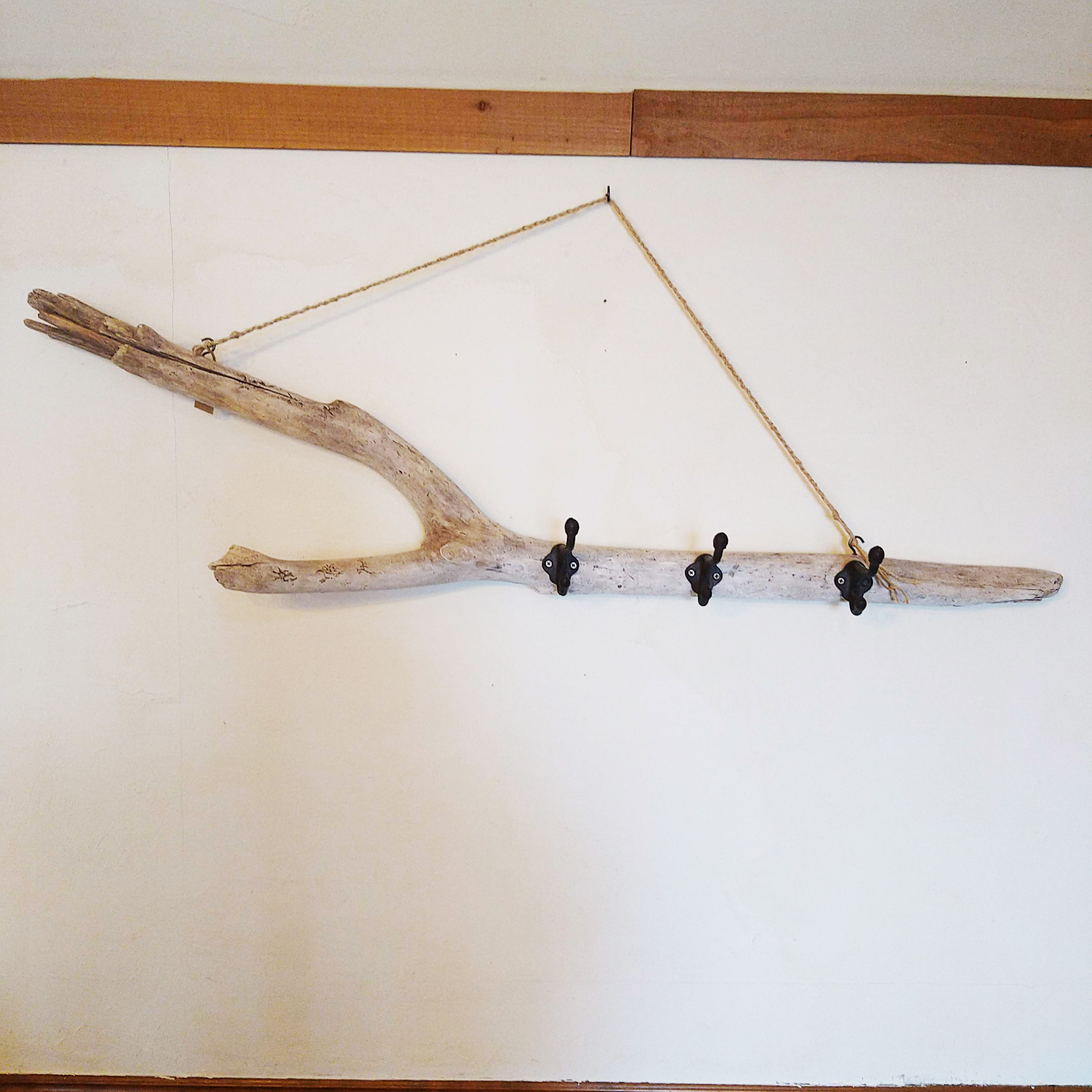 【ryuboku.】流木ウッドフック 流木ハンガー 帽子掛け 小物掛け 自然色 wf028