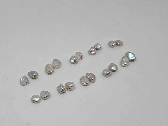 再入荷」選べる☆高品質小粒バロックパールピアス 一粒ピアス