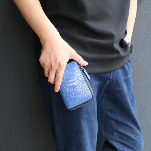 本革 (エイ革) スティングレイ ガルーシャ 折り財布