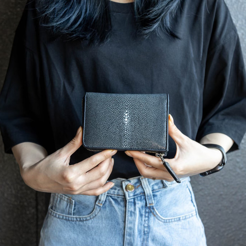 本革 (エイ革) スティングレイ ガルーシャ 折り財布 本革 (エイ革) スティングレイ ガルーシャ 折り財布