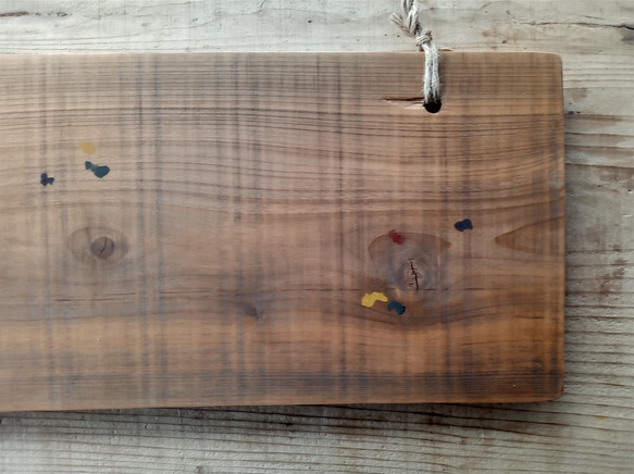 【木製看板製作】 一枚板 桧 20cm×47cm ペイント加工 麻紐付き 8枚目の画像