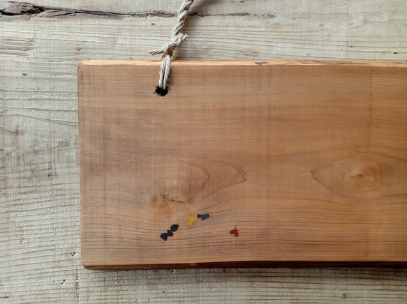 【木製看板製作】 一枚板 桧 20cm×47cm ペイント加工 麻紐付き 3枚目の画像
