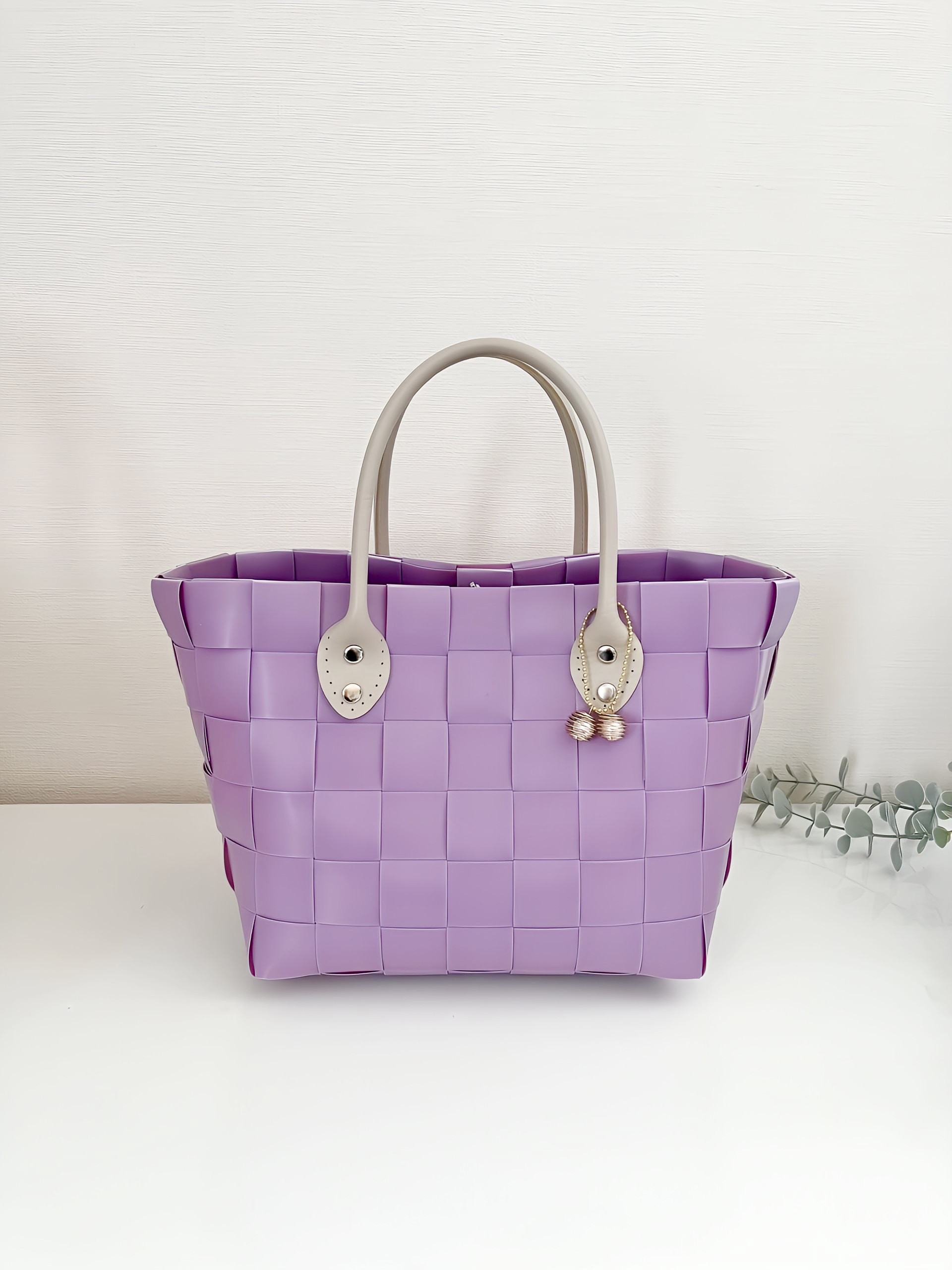 【再販】ラベンダーカラーのぽってりトート