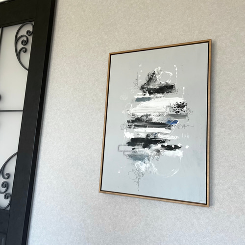 現代アート 70×50㎝ フレーム付き テクスチャーアート モダン 現代アート 70×50㎝ フレーム付き テクスチャーアート モダン
