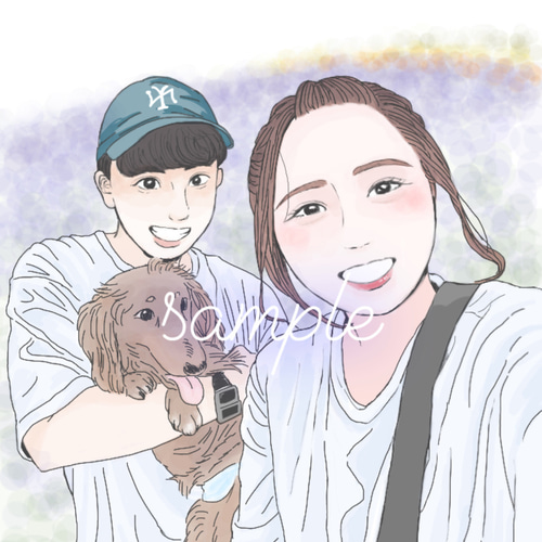 ♡2名様の似顔絵イラスト描きます♡ イラスト sio 通販